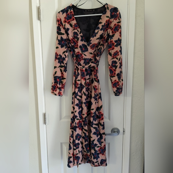 Zara Dresses Zara Floral Wrap Dress Poshmark